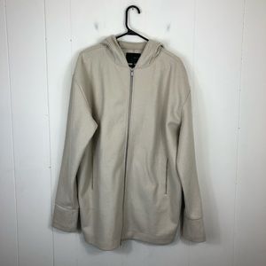 Oak + Fort Long Zip Up Hoodie Jacket Sz S
